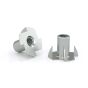T-nut with Four Prongs − Zinc - 1/4" - 4/Pkg