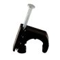 Attache en"J", 3/4", noir