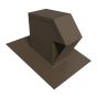 Clapet d'aération de toiture avec tuyau rectangulaire, 3 1/4" x 10", brun