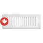 Grille plate, blanc, vrac, 4" x 10"