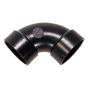 Coude 90° en ABS DWV, 3", femelle, noir