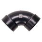 Coude 90° en ABS DWV, 4", femelle, noir