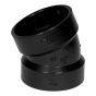 ABS DWV 22 1/2° Elbow - 2" - Hub - Black