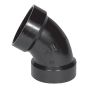 ABS DWV 60° Elbow - 2" - Hub - Black