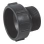 ABS DWV Male Adapter - 4"" - Hub x MPT - Black