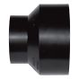 ABS DWV Increaser Coupling - 4" x 2" - Hub - Black