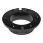 ABS DWV Closet Flange - 4" x 4" - Hub - Black