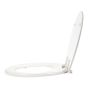 Round Enameled Wood Toilet Seat - White - 14.38" x 15.38"