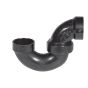 Siphon P avec union simple en ABS DWV, 2", femelle, noir