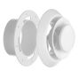 Diffuseur d'air rond, 4", 2 niveaux d’ajustement, avec collier, blanc