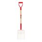 Manure Fork - 6 Teeth 13" - Forged Steel - Handle 54"