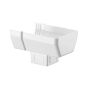 Gutter End Connector - Vinyl - Contemporary Style - White