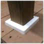 Cache-base Plakcap 44, 4" x 4", blanc