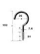 Screw Hook with Lag Thread - Zinc - 5/16" x 6"