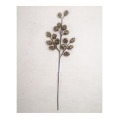 53 cm Pine Stem with Gold Pine Cone