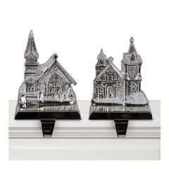 Christmas Stocking Holder with Church (Sold individually)