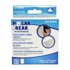 Auto-Adhesive Caulking Cord - White - 1/2" x 45'