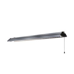 Luminaire d'atelier Metalux, DEL, chromé, 4'