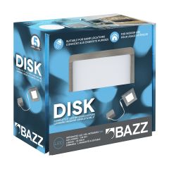 DISK Square LED Recessed Light Fixture - 3,000 K - Brushed Chrome