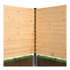 Poteaux de coin, 96", noir