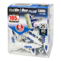 WallDriller PLUS #6 (3.5 mm) Anchors + screws (25)