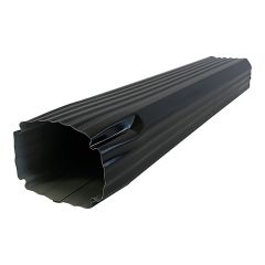 Tuyau d'extension de gouttière, acier galvanisé,  2" x 3" x 18", noir