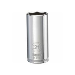 Douille 21 mm, 6 pans, longue, à prise 3/8"