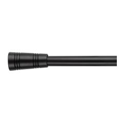 Extensible Metal Curtain Rod Set 48"-86" - Trumpet - Black