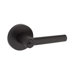 Milan Round Rose Lever - Matte Black