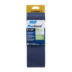 Courroies abrasives ProSand, 3" x 21", Grain 80, 5/pqt