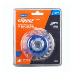 Brosse métallique coupe torsadée pour inox Clipper Classic, 3'' x 5/8''-11", 14 000 tr/min Max