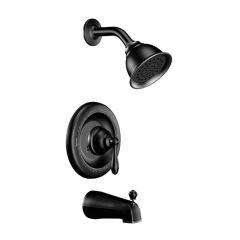 Robinet bain/douche Caldwell, 1 poignée, noir mat