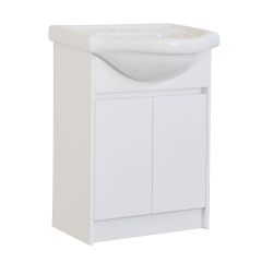 Meuble-lavabo, Cybellia, 2 portes, blanc, 24"