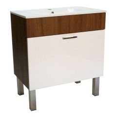 Meuble-lavabo, Mirage, 1 tiroir, blanc bois, 30" x 30"
