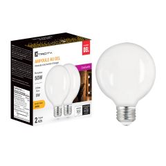 Ampoule DEL blanche, G25, blanc doux, 5 W, 2/pqt