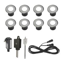 Ensemble de lumières de patio Vision Home,10 morceaux, noir, 1,57" x 1,57" x 1,34"