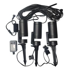 Ensemble de projecteurs de jardin Vision Home, 5 morceaux, noir, 2,56" x 3,15" x 6,89"