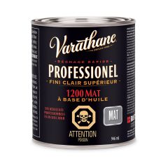 Vernis à base d’huile, clair mat, 946 mL