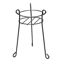 Support rond pour plante d'intérieur ou d'extérieur, 21" x 10", noir