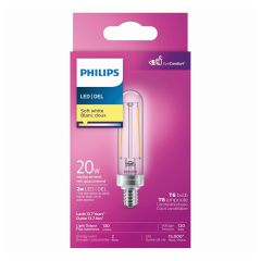 Ampoule DEL T6 à filament en verre, 20 W, blanc doux
