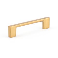 Poignée contemporaine en métal, 96 mm, or brossé Aurum