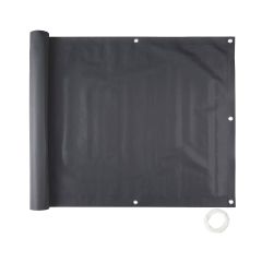 Écran d'intimité pour balcon, gris, 34" x 180"