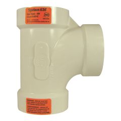 Té Système 636 en PVC FGV, femelle, 2", blanc