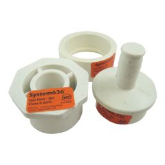 Ensemble de drainage de condensat Système 636 en PVC FGV, mâle, 2", blanc