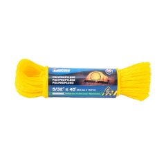 Corde à noyau creux en polypropylène, jaune, 5/32" x 45'