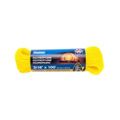 Corde en polypropylène torsadée, jaune, 3/16" x 100'