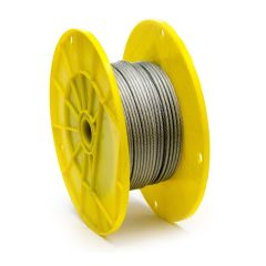 Câble pour avion, acier galvanisé recouvert de PVC, 7 x 7 - 3/32 to 1/8" x 250'