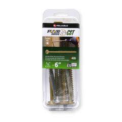 Vis structurale PWR DRIVE CST, Tête plate surdimensionnée, 3/8 po x 6 po, Emballage de 10