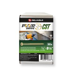 Vis structurale PWR DRIVE CST, Tête plate surdimensionnée, 3/8 po x 8 1/4 po, Boite de 50