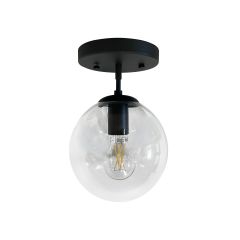 Indiana 1-Light Ceiling Fixture - Black - 8"